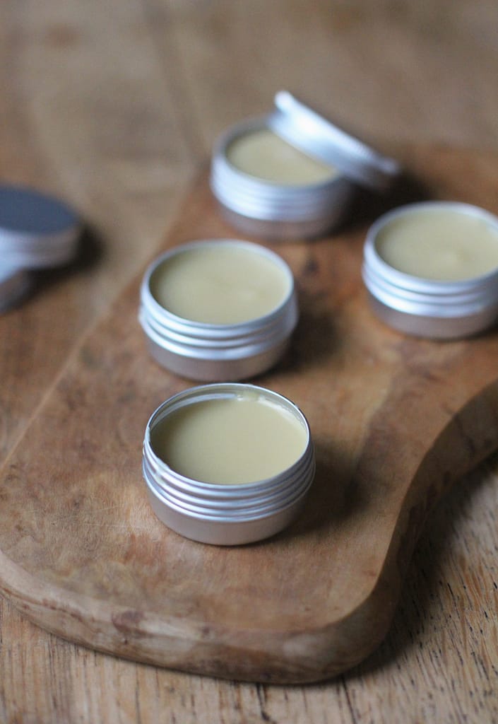 coconut oil and lime lip balm